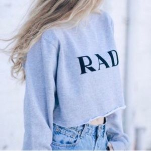RAD✨ Grey Cropped Sweatshirt